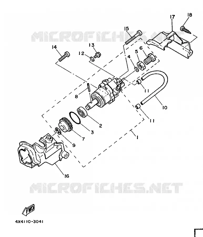 POMPE A HUILE Yamaha MOTO 50 1988 PW  PW50