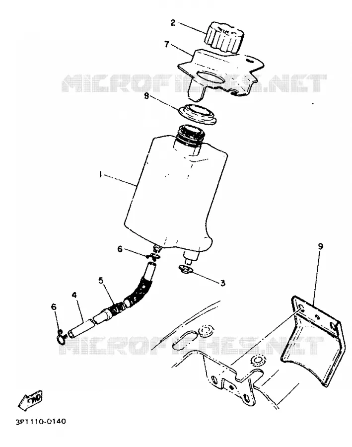 RESERVOIR D'HUILE Yamaha MOTO 50 1990 PW  PW50