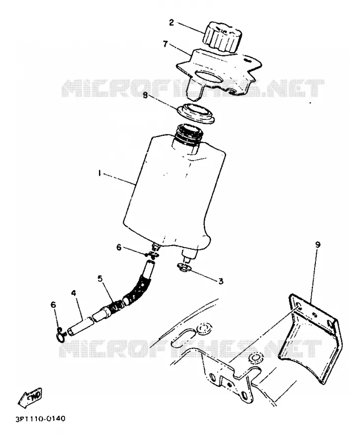 RESERVOIR D'HUILE Yamaha MOTO 50 1993 PW  PW50