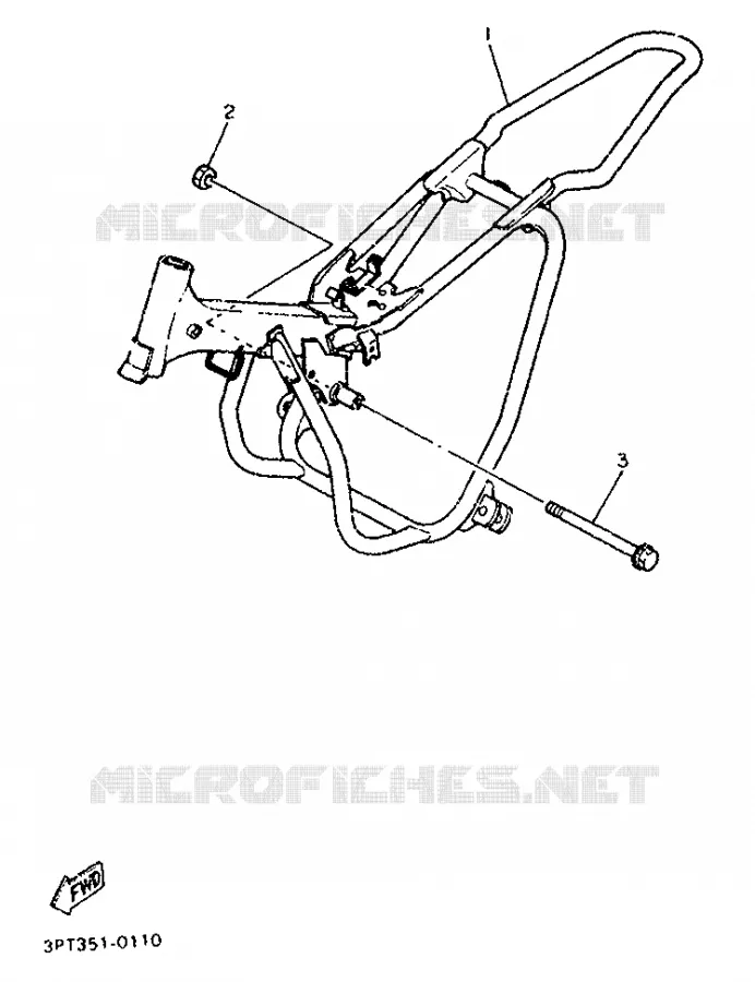 CADRE Yamaha MOTO 50 1994 PW  PW50