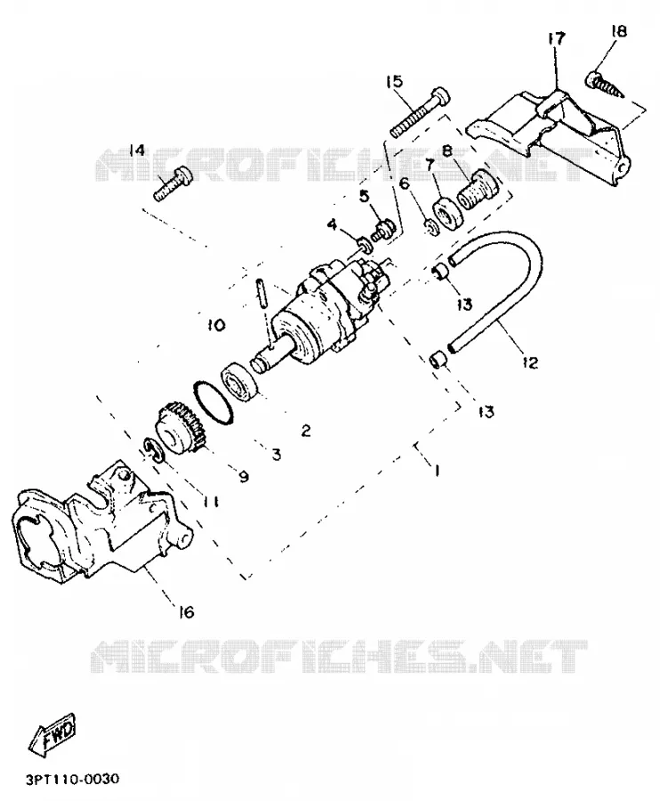POMPE A HUILE Yamaha MOTO 50 1997 PW  PW50