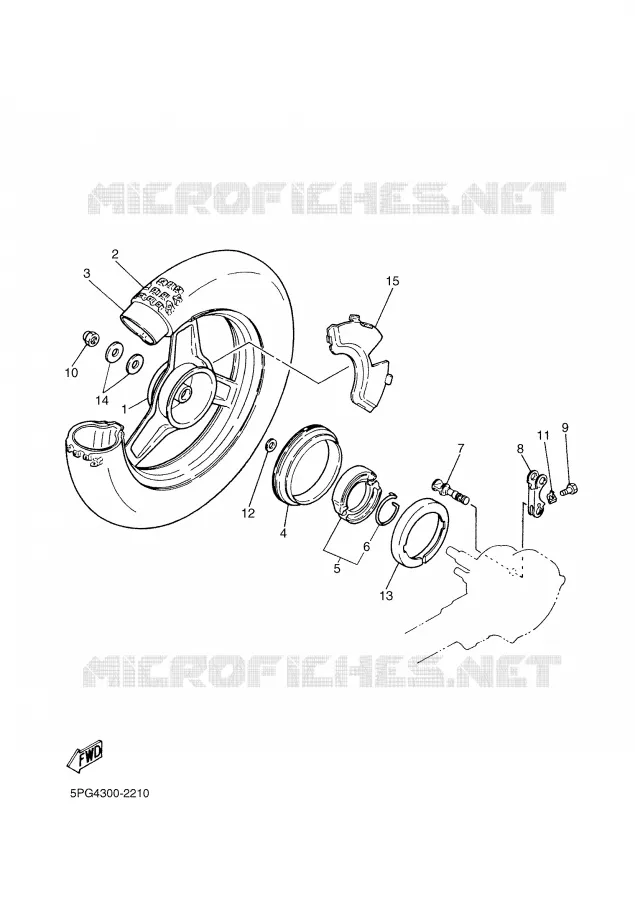 ROUE ARRIERE Yamaha MOTO 50 2002 PW  PW50