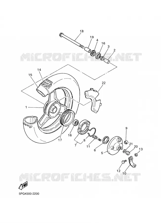ROUE AVANT Yamaha MOTO 50 2003 PW  PW50