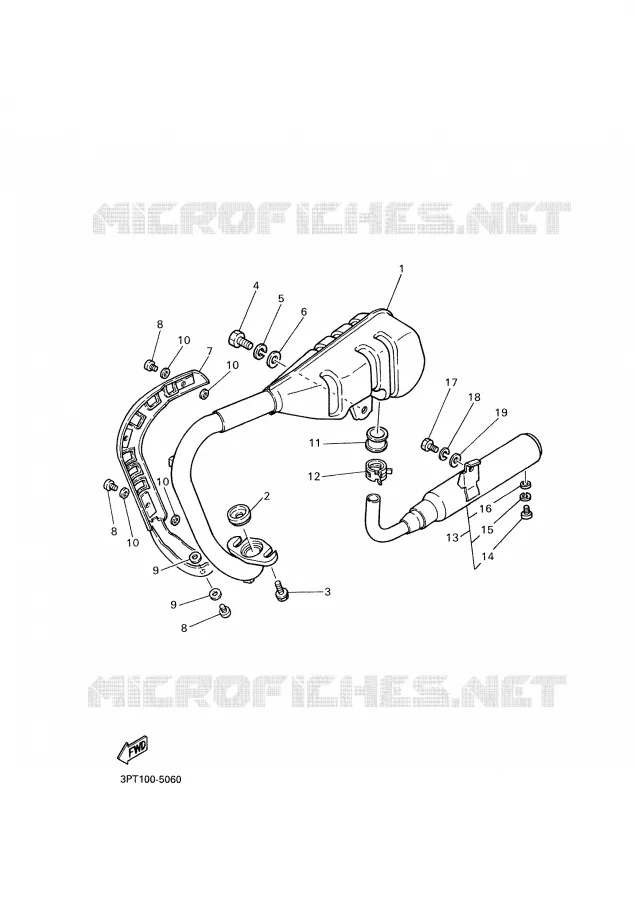 ECHAPPEMENT Yamaha MOTO 50 2009 PW  PW50