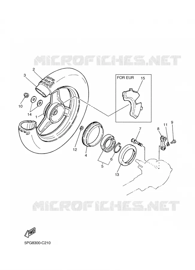 ROUE ARRIERE Yamaha MOTO 50 2009 PW  PW50