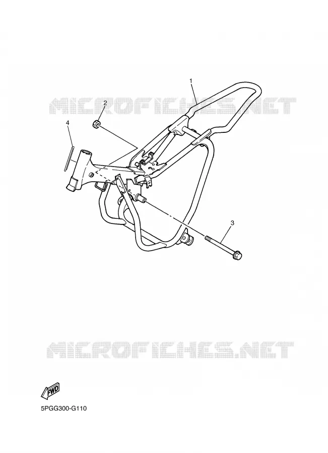 CADRE Yamaha MOTO 50 2009 PW  PW50Y