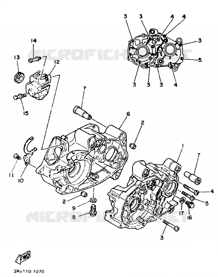 CARTER MOTEUR Yamaha MOTO 80 1994 PW  PW80