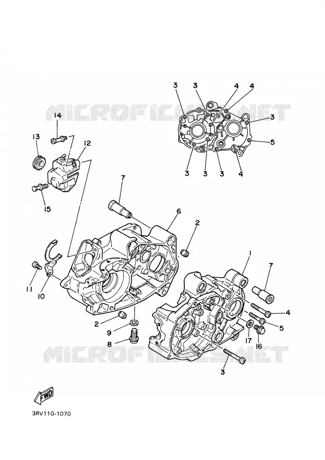 CARTER MOTEUR Yamaha MOTO 80 2007 PW  PW80