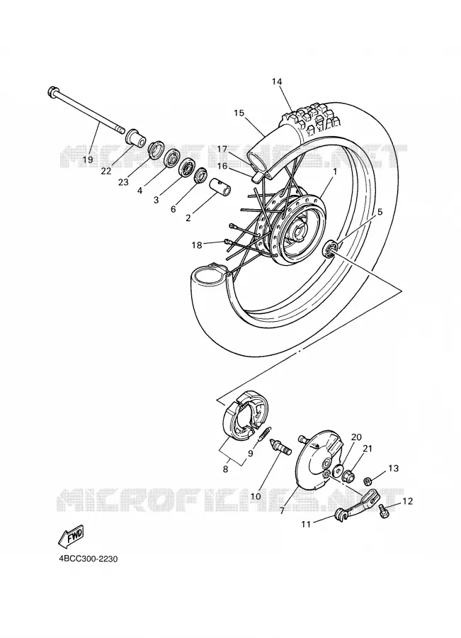 ROUE AVANT Yamaha MOTO 80 2007 PW  PW80W