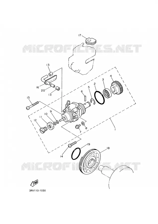 POMPE A HUILE Yamaha MOTO 80 2009 PW  PW80Y