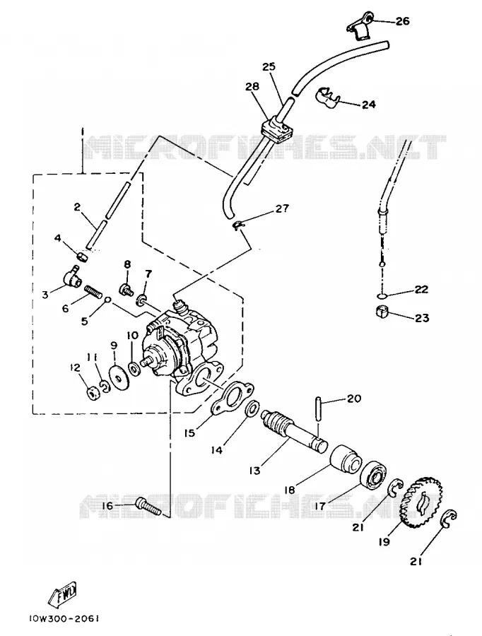 POMPE A HUILE Yamaha MOTO 125 1986 RDLC  RD125LC