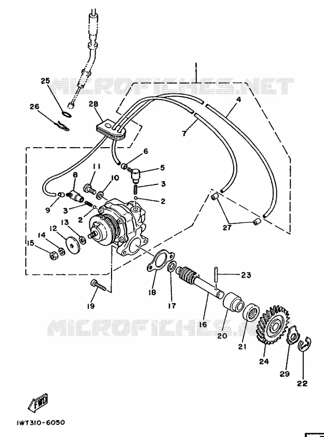 POMPE A HUILE Yamaha MOTO 350 1986 RDLC  RD350LC
