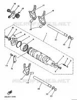BARILLET DE SELECTION / FOURCHETTES pour Yamaha RDLC 1986