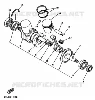 VILEBREQUIN / PISTON pour Yamaha RDLC 1986