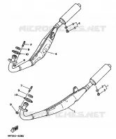 ECHAPPEMENT pour Yamaha RDLC 1986
