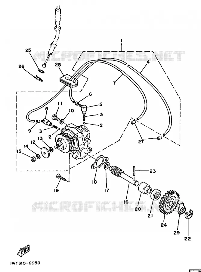 POMPE A HUILE Yamaha MOTO 350 1988 RDLC  RD350LC