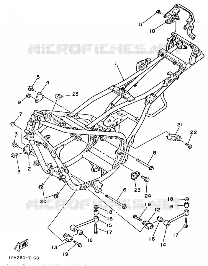 CADRE Yamaha MOTO 350 1991 RDLC  RD350LC