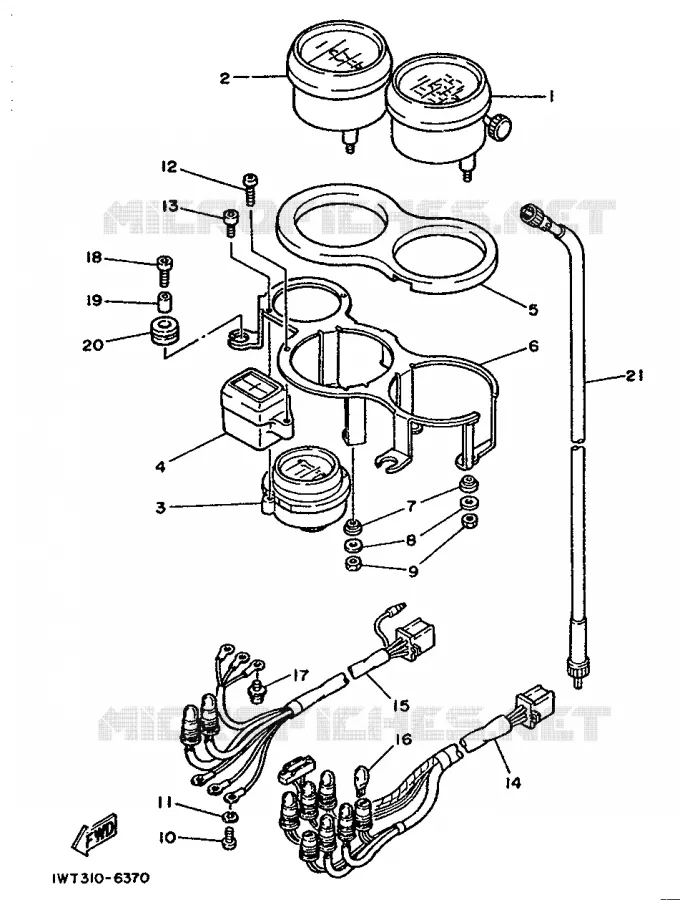 COMPTEUR  Yamaha MOTO 350 1991 RDLC  RD350LC