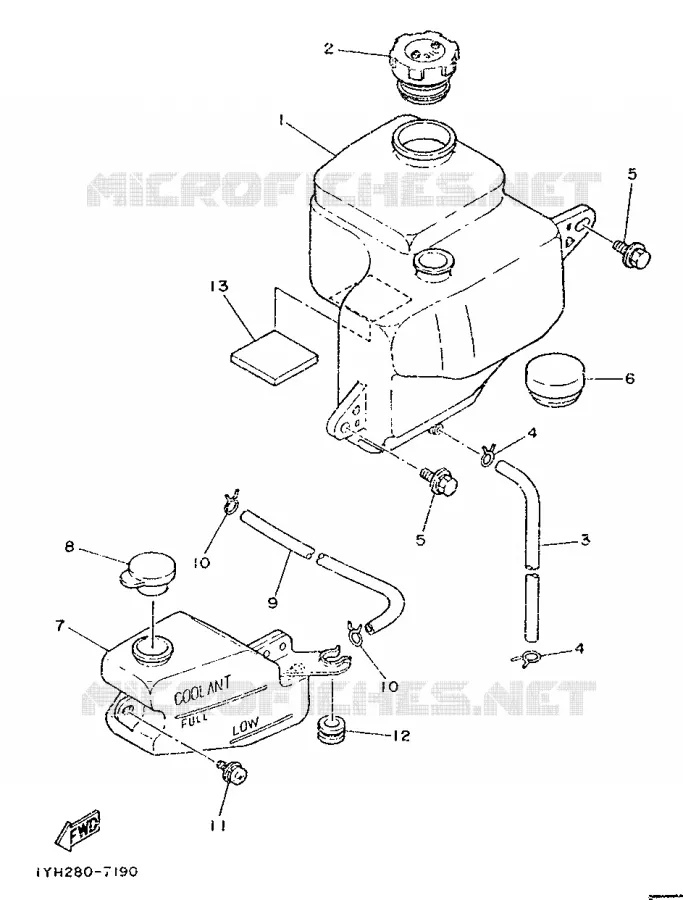 RESERVOIR D'HUILE Yamaha MOTO 350 1991 RDLC  RD350LC