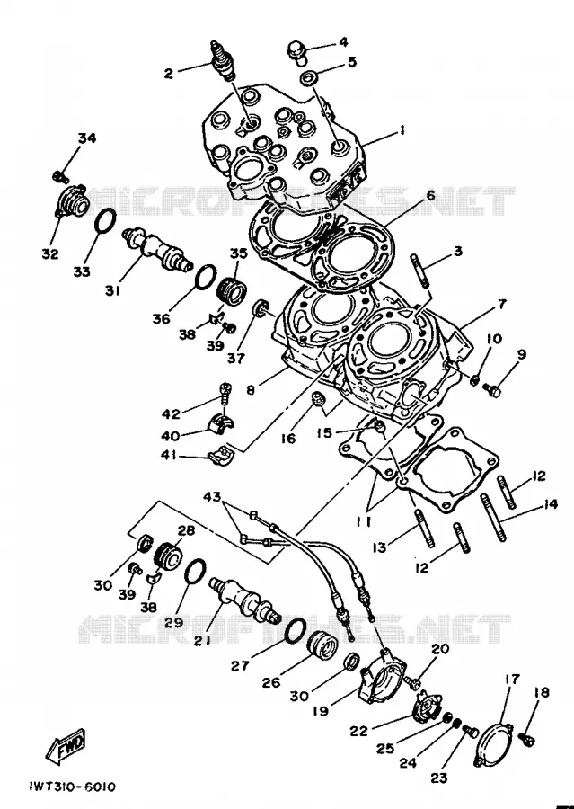 CYLINDRE Yamaha MOTO 350 1992 RDLC  RD350LC