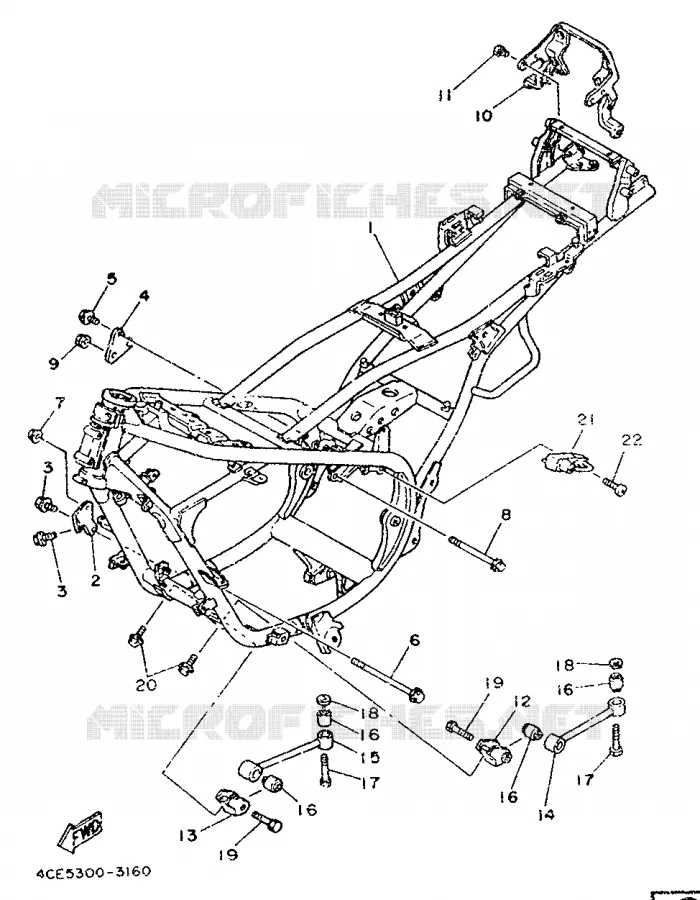 CADRE Yamaha MOTO 350 1992 RDLC  RD350LC