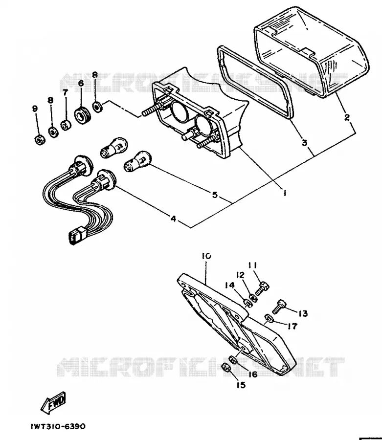 FEU ARRIERE Yamaha MOTO 350 1992 RDLC  RD350LC