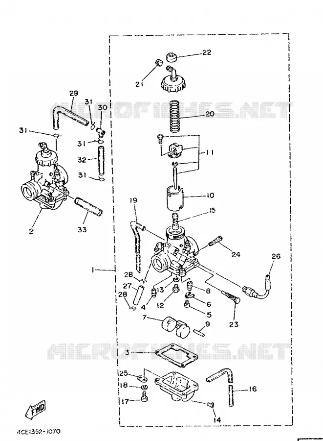 CARBURATEUR Yamaha MOTO 350 1992 RDLC  RD350LC