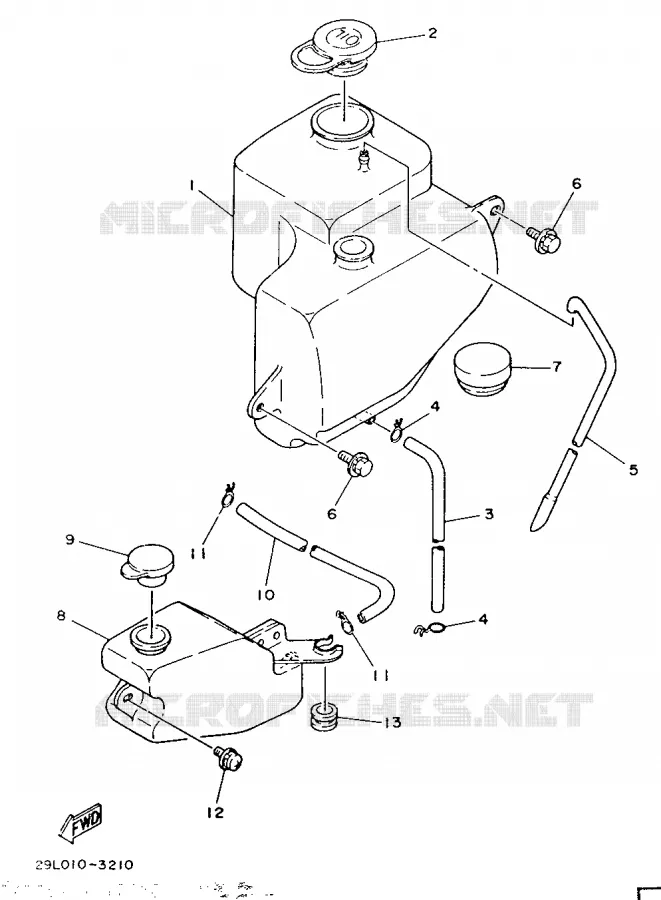 RESERVOIR D'HUILE Yamaha MOTO 350 1986 RDLC  RD350LCF
