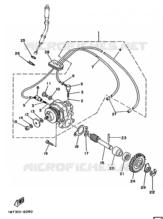 POMPE A HUILE Yamaha MOTO 350 1988 RDLC  RD350LCF