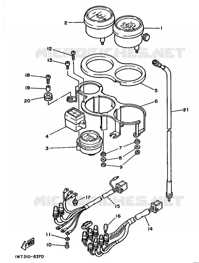 COMPTEUR  Yamaha MOTO 350 1988 RDLC  RD350LCF