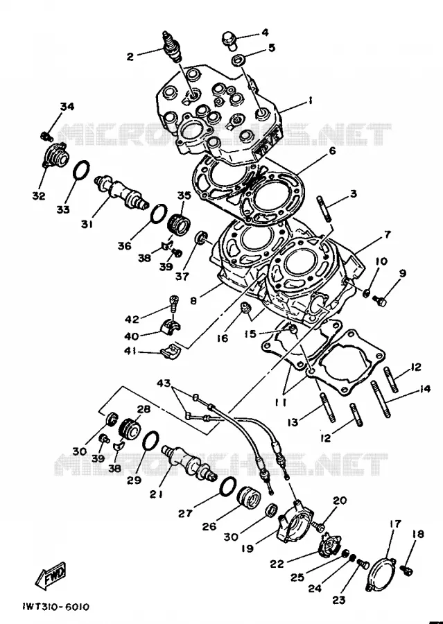 CYLINDRE Yamaha MOTO 350 1988 RDLC  RD350LCF