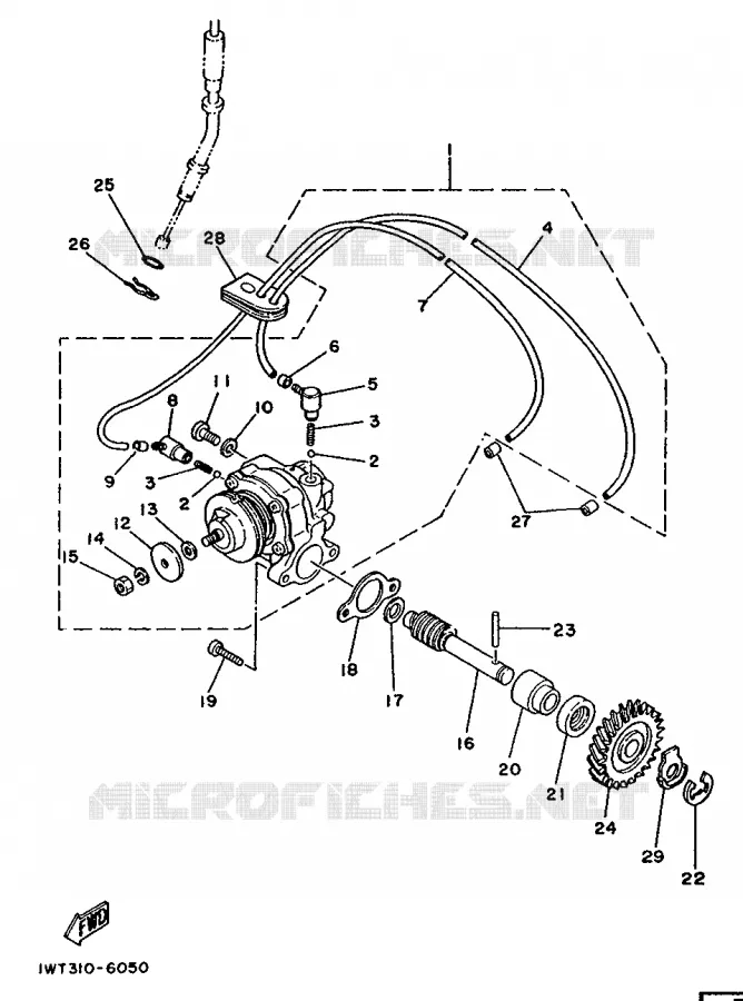 POMPE A HUILE Yamaha MOTO 350 1988 RDLC  RD350LCF (20KW)