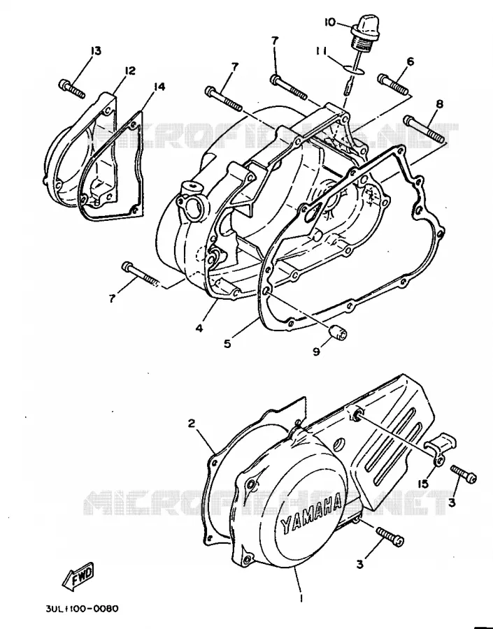 CARTER - MOTEUR 1 Yamaha MOTO 100 1996 RT  RT100H