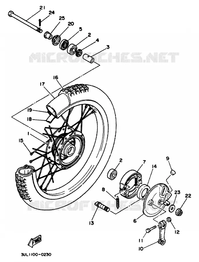 ROUE AVANT Yamaha MOTO 100 1997 RT  RT100K