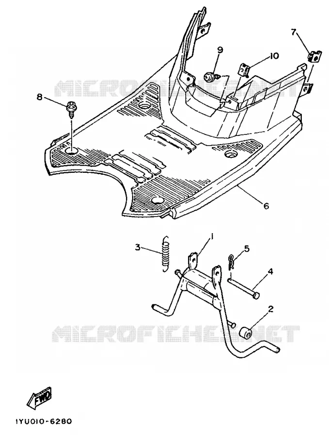 SUPPORT / REPOSE PIEDS Yamaha SCOOTER 50 1994 MINT  SH50