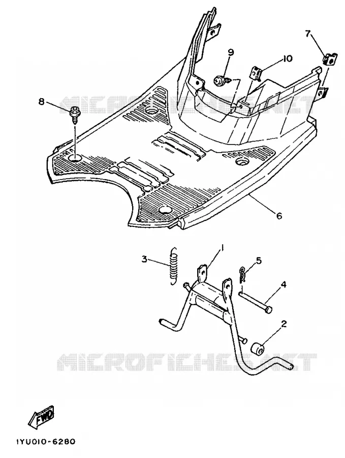 SUPPORT / REPOSE PIEDS Yamaha SCOOTER 50 1994 MINT  SH50