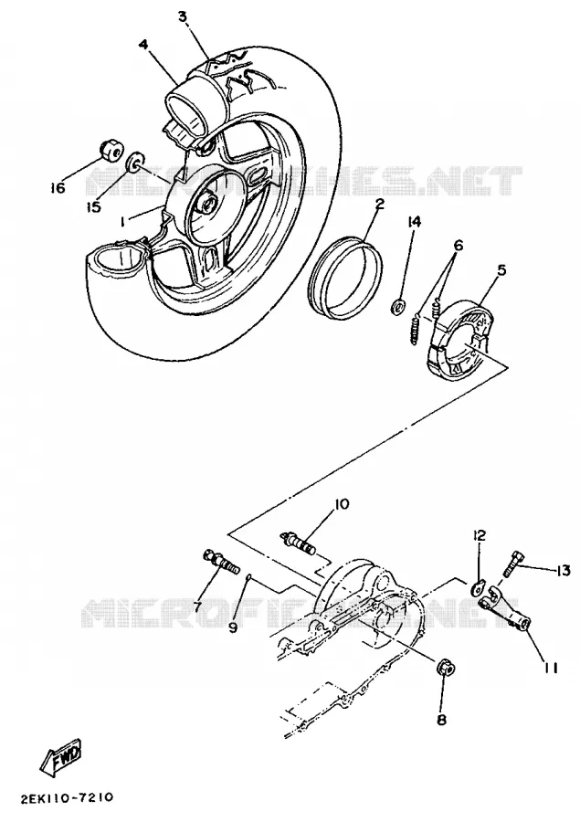 ROUE ARRIERE Yamaha SCOOTER 50 1994 MINT  SH50