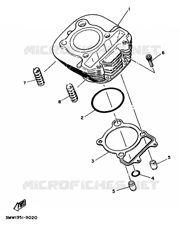 CYLINDRE Yamaha MOTO 125 1989 SR  SR125