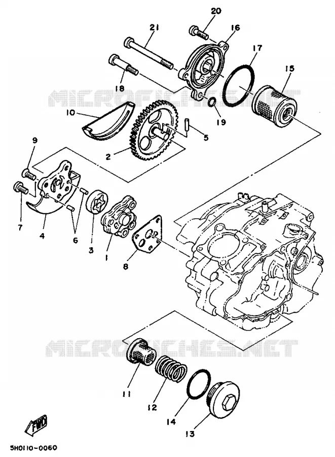 POMPE A HUILE Yamaha MOTO 125 1989 SR  SR125