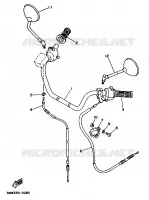GUIDON ET CABLES pour Yamaha SR 1996