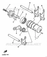 BARILLET DE SELECTION / FOURCHETTES pour Yamaha SR 1997