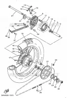 ROUE ARRIERE pour Yamaha SR 1997