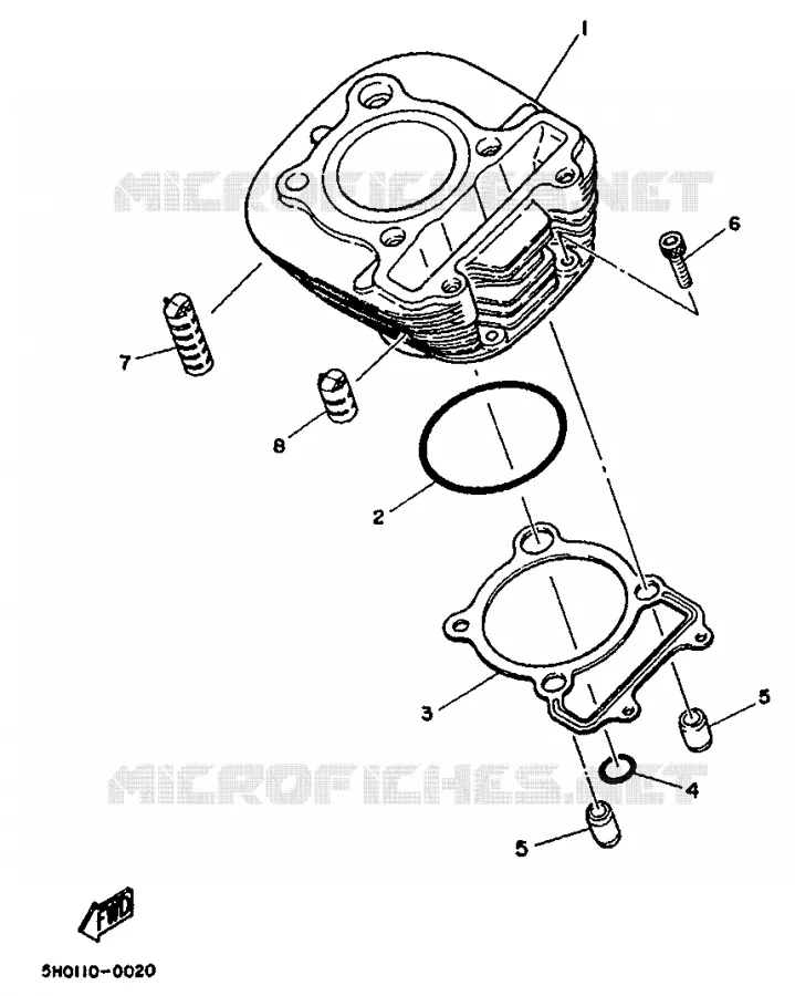 CYLINDRE Yamaha MOTO 125 1998 SR  SR125