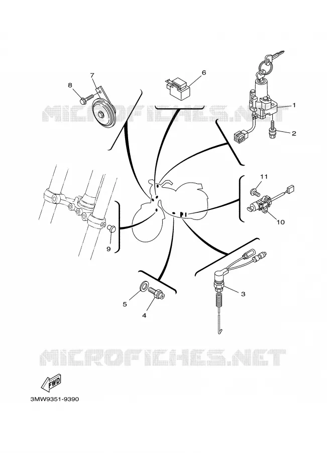PARTIE ELECTRIQUE 2 Yamaha MOTO 125 2000 SR  SR125