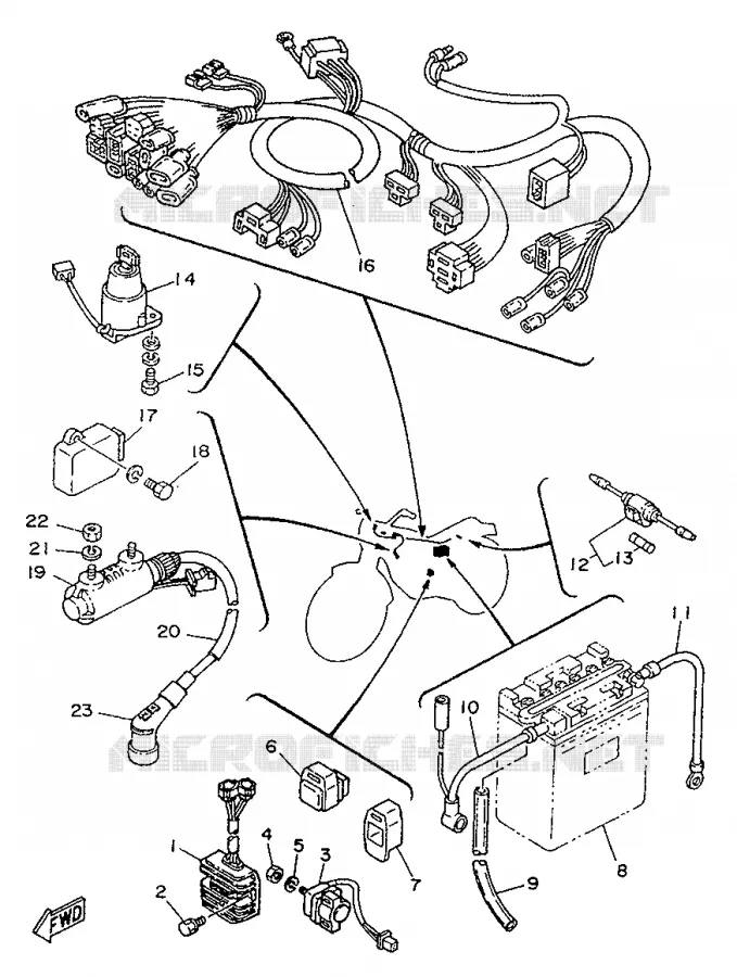 PARTIE ELECTRIQUE 1 Yamaha MOTO 250 1996 SR  SR250