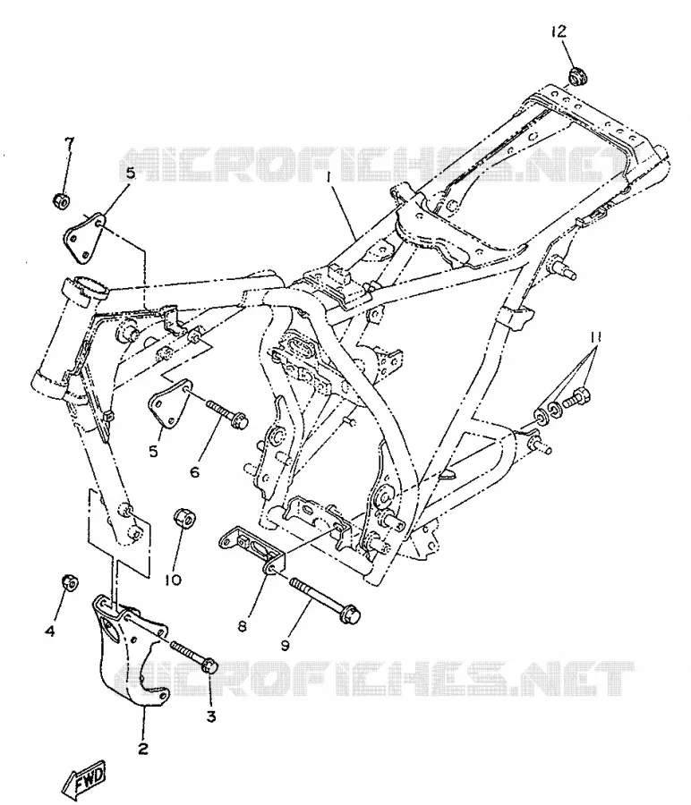 CADRE Yamaha MOTO 250 1996 SR  SR250