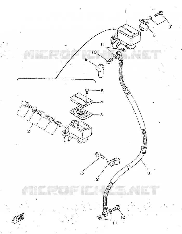 MAITRE CYLINDRE AVANT Yamaha MOTO 250 1996 SR  SR250