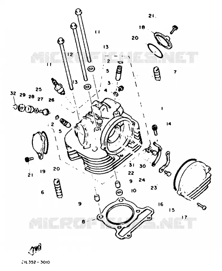 CULASSE Yamaha MOTO 250 1990 SR  SR250SP