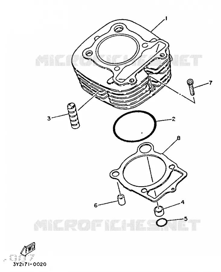 CYLINDRE Yamaha MOTO 250 1990 SR  SR250SP