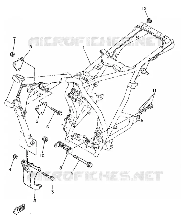 CADRE Yamaha MOTO 250 1996 SR  SR250SP